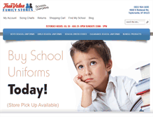 Tablet Screenshot of familystoresschooluniforms.com